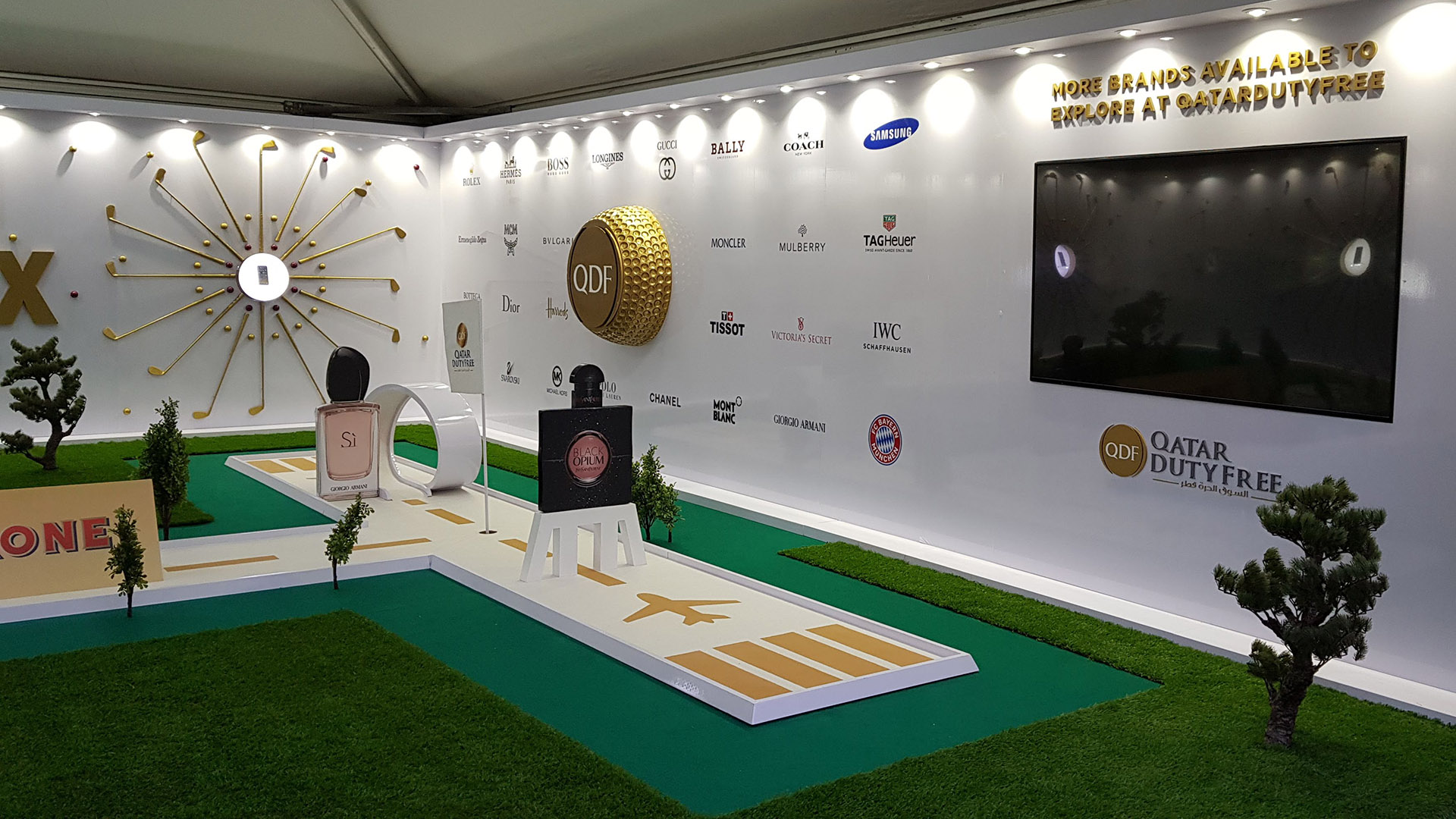 Qatar Duty Free Tent at Qatar Masters 2018 ME Visual